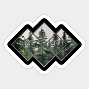 Geometric Trees Nature Forest Outdoor Graphic for Men Sticker